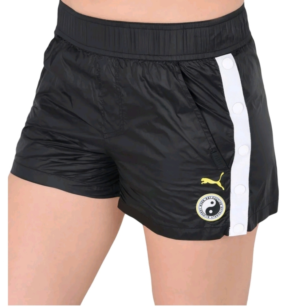 FENTY PUMA By RIHANNA Sports Shorts Size XS Contrast Side Stripes Poppers
